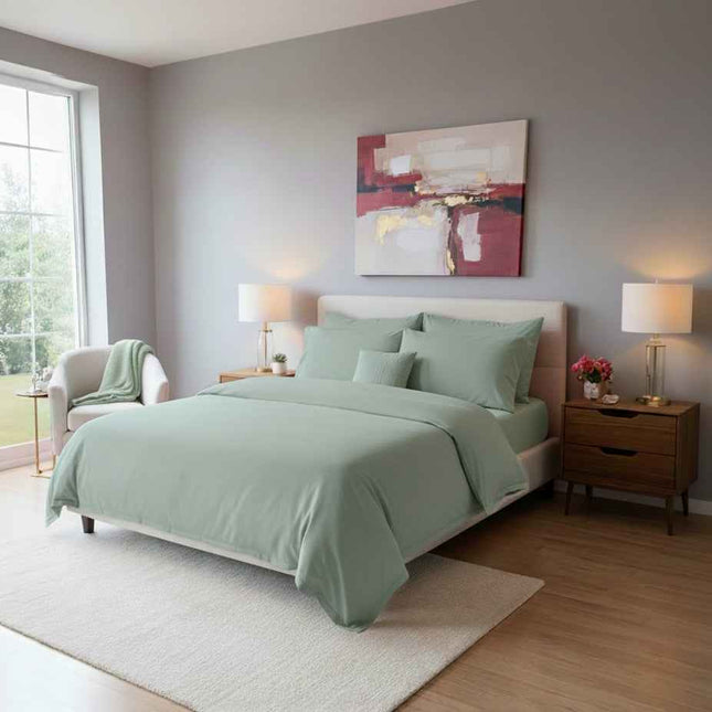 Housse de coeutte en percale de coton | Douce & respirante en 140x200 – Linge de lit haut de gamme - MaisonTextile