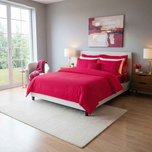 Housse de coeutte en percale de coton | Douce & respirante en 140x200 – Linge de lit haut de gamme - MaisonTextile