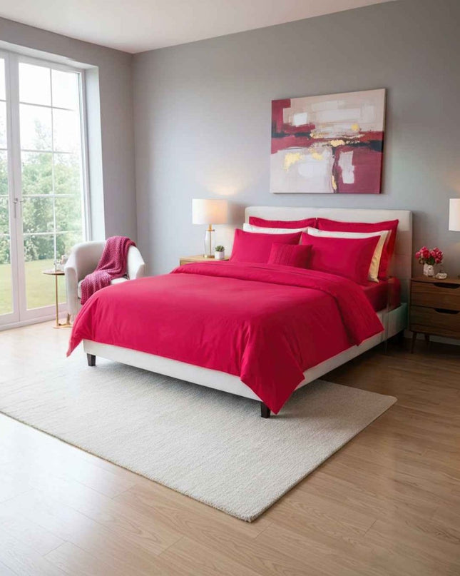 Housse de coeutte en percale de coton | Douce & respirante en 140x200 – Linge de lit haut de gamme - MaisonTextile