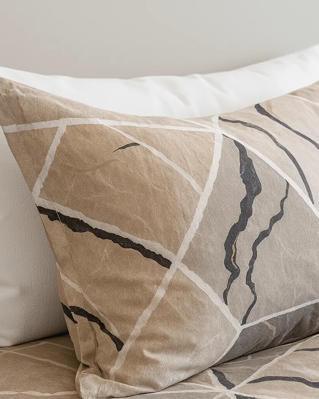 🧾 Housse de couette en polycoton renforcé | Graphique & contemporaine140x200MaisonTextile