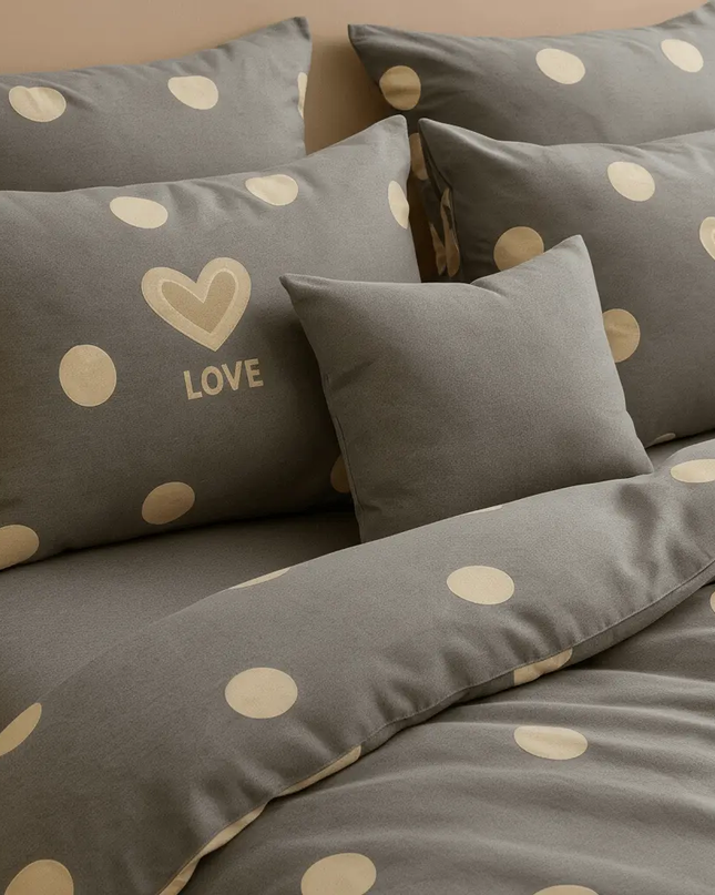 Housse de couette en percale de coton | Douce & romantique - Linge de lit haut de gamme - MaisonTextile