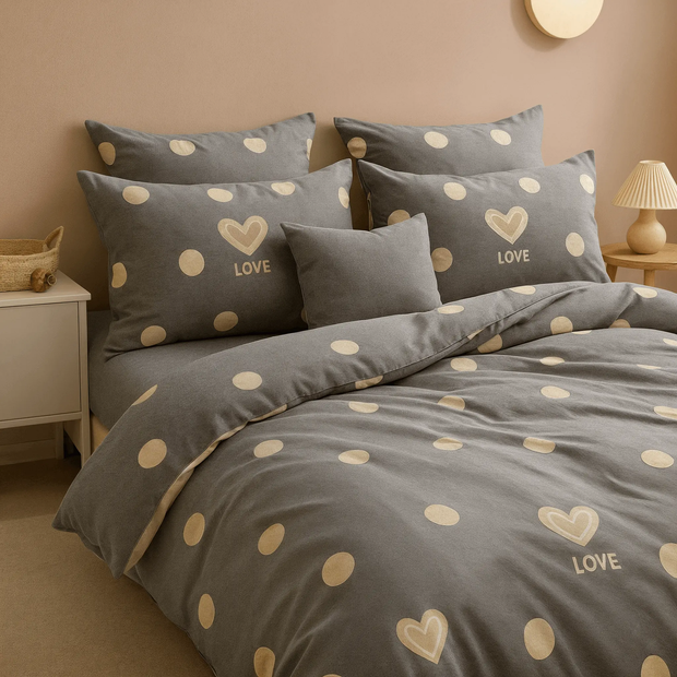 Housse de couette en percale de coton | Douce & romantique - Linge de lit haut de gamme - MaisonTextile